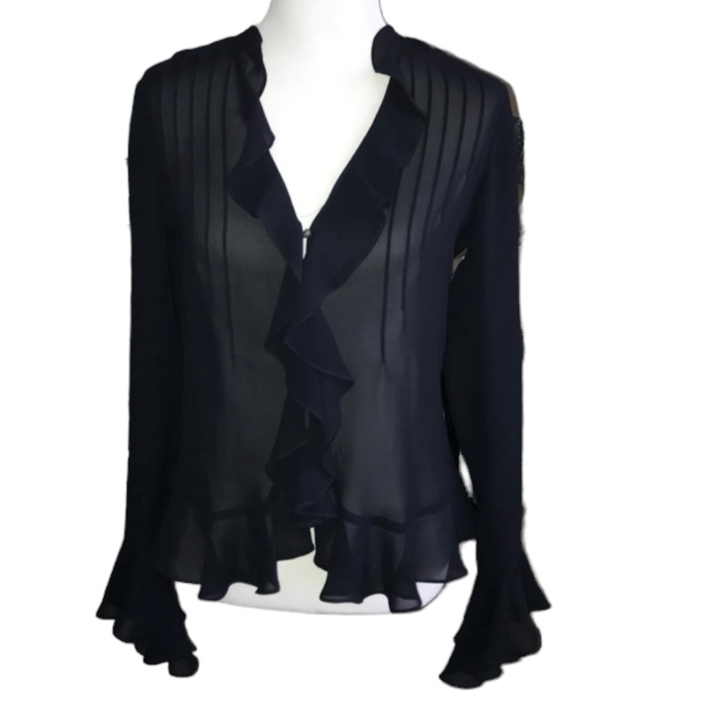 Chaps Semi-Sheer Top 0741